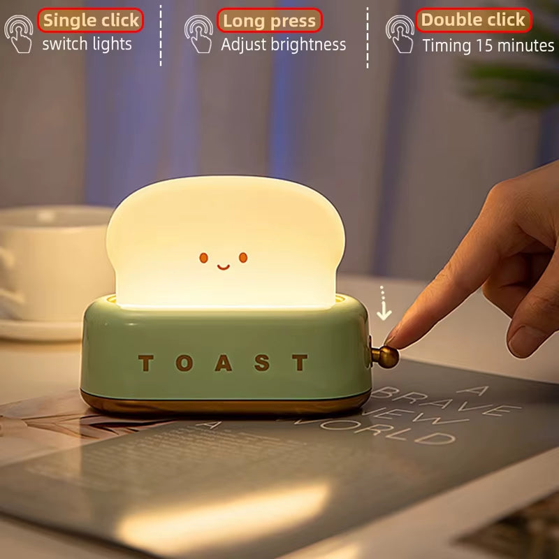 Toastie — Rechargeable Toaster Night Light (Dimmable + Timer)