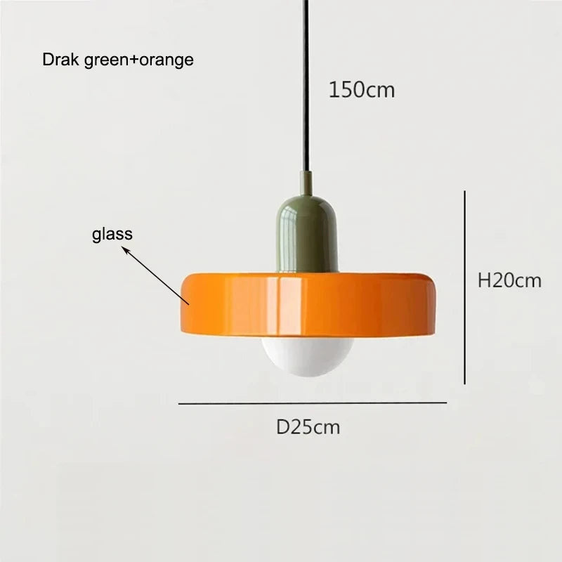 Bauhaus Halo — Nordic Glass Pendant Light