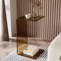 Clear Curve — Acrylic C-Shaped Side Table
