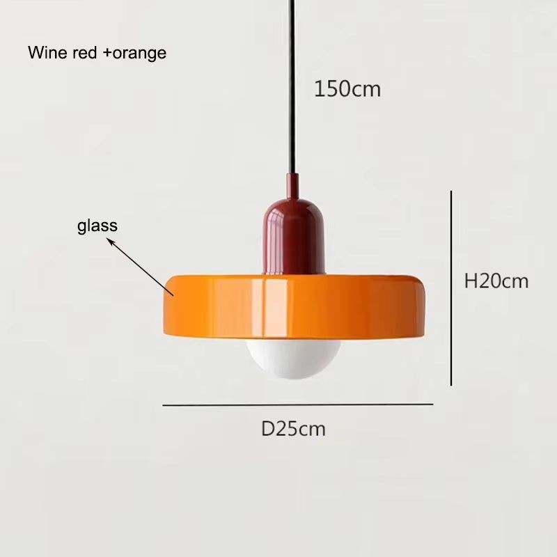 Bauhaus Halo — Nordic Glass Pendant Light