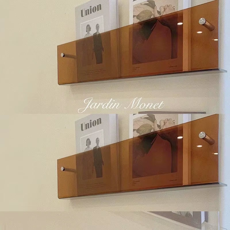 Clear Shelf — Acrylic Wall-Mounted Magazine & Media Rack (Set of 2)