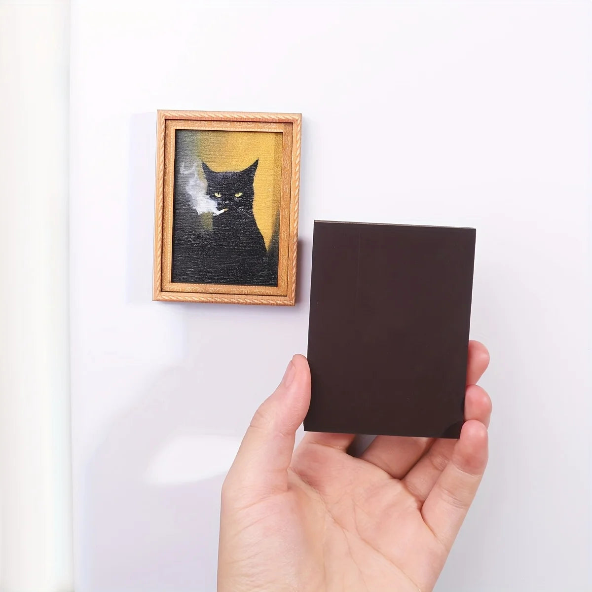 Fridge Friend — Black & White Cat Magnet