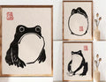 Meditation Frog — Vintage Japanese Canvas Print