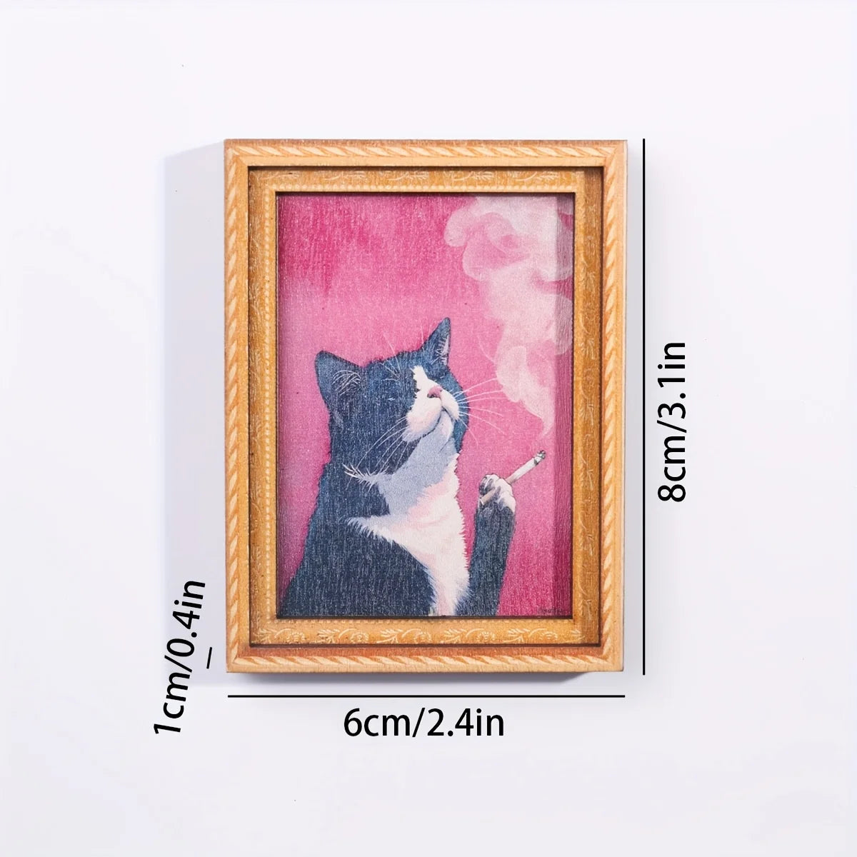 Fridge Friend — Black & White Cat Magnet