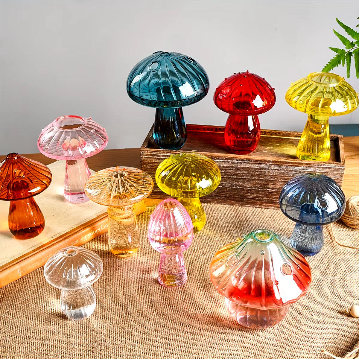 Mosscap — Color Glass Mushroom Vase