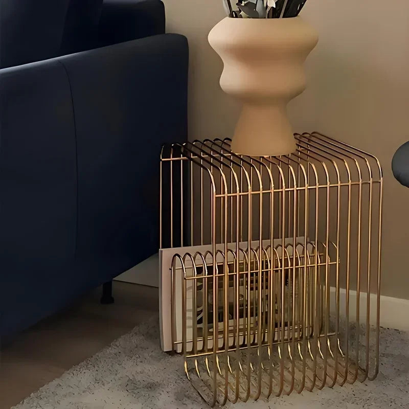 Side Stack — Scandinavian Metal Side Table + Magazine Rack