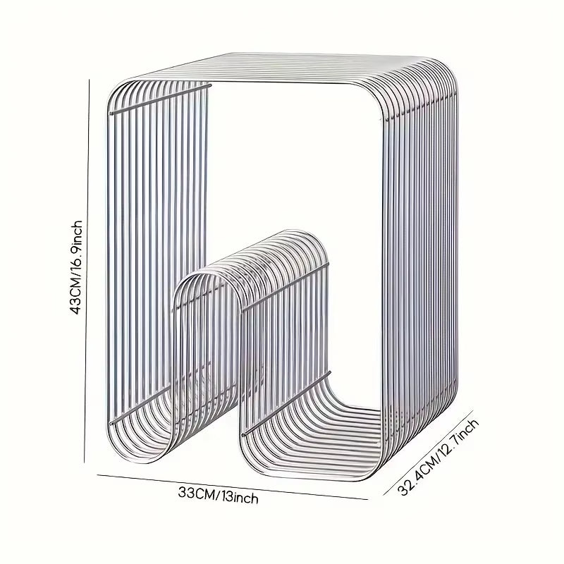Side Stack — Scandinavian Metal Side Table + Magazine Rack