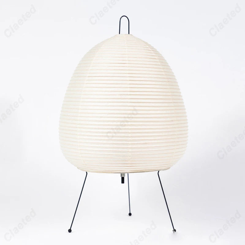 Paper Moon — Japanese Rice Paper Tripod Lamp