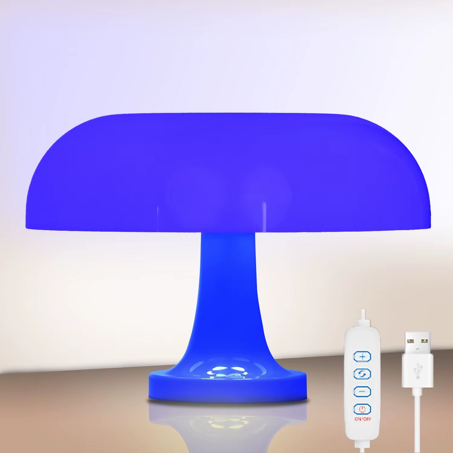 Bauhaus Bloom — Mushroom Table Lamp (3-Color Dimming)