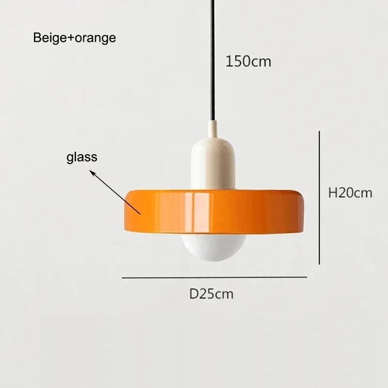 Bauhaus Halo — Nordic Glass Pendant Light