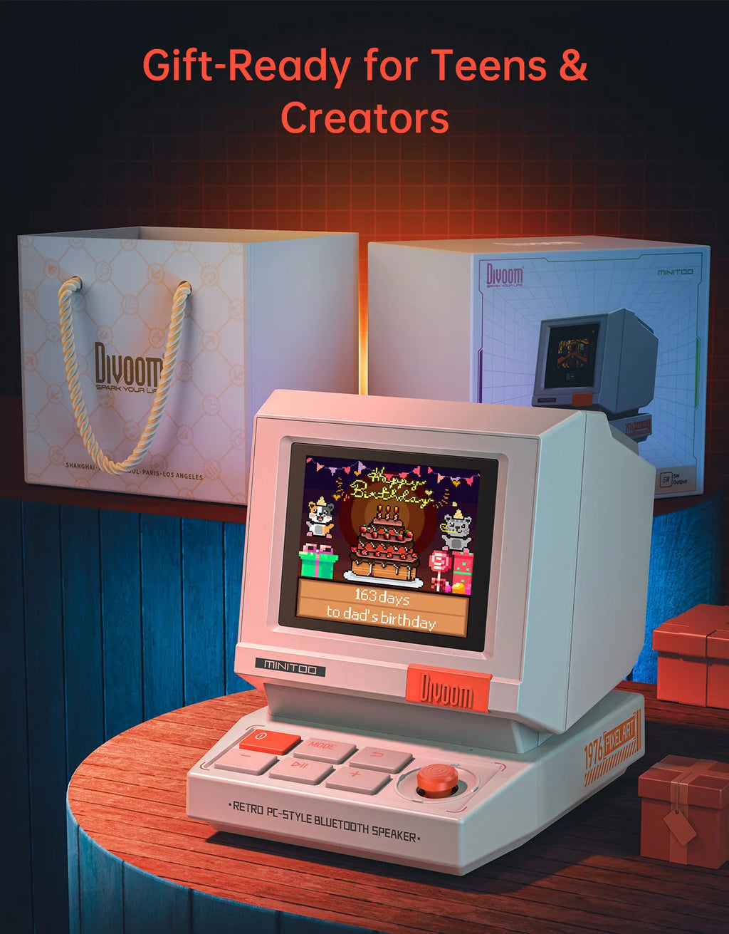 Pixel Desk — Retro Bluetooth Speaker