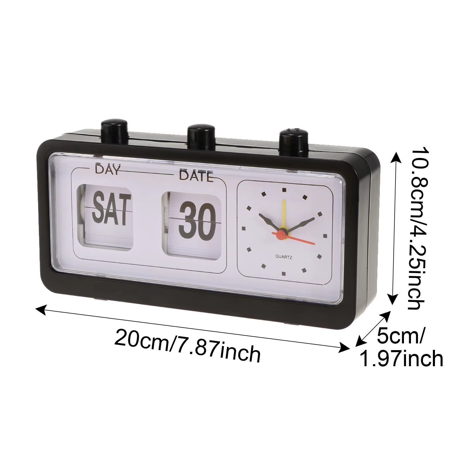 Daily Flip — Retro Desk Clock + Calendar