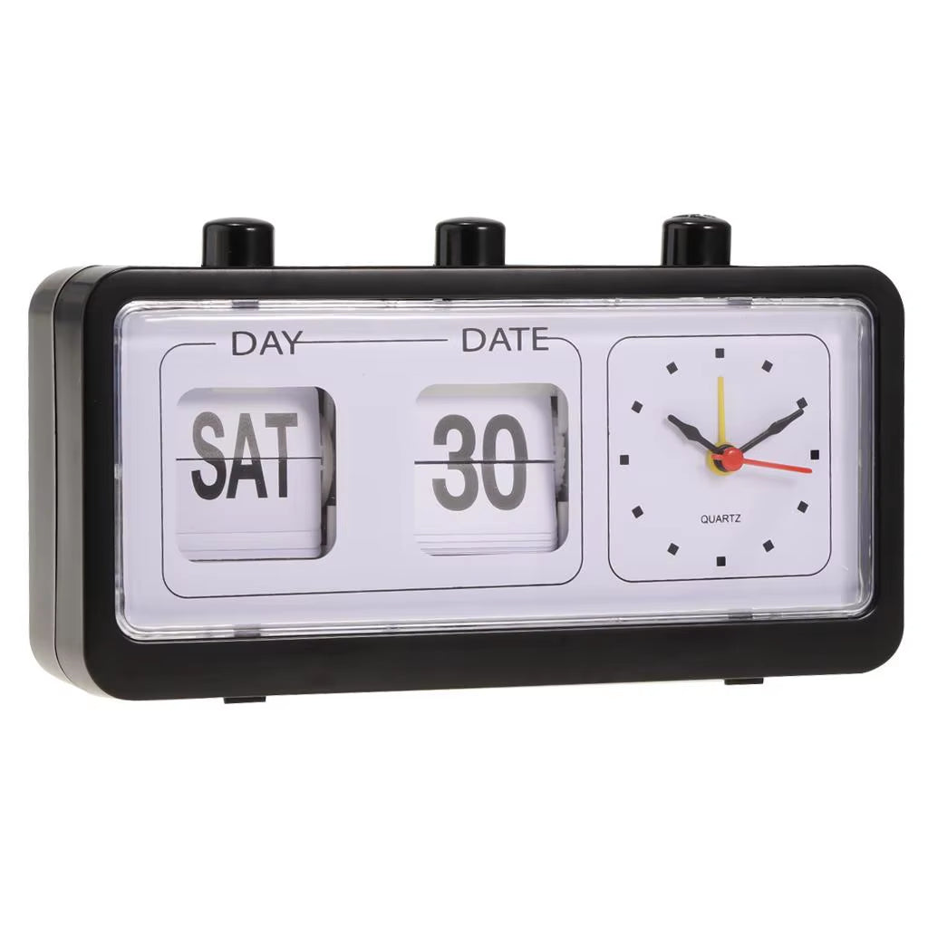 Daily Flip — Retro Desk Clock + Calendar