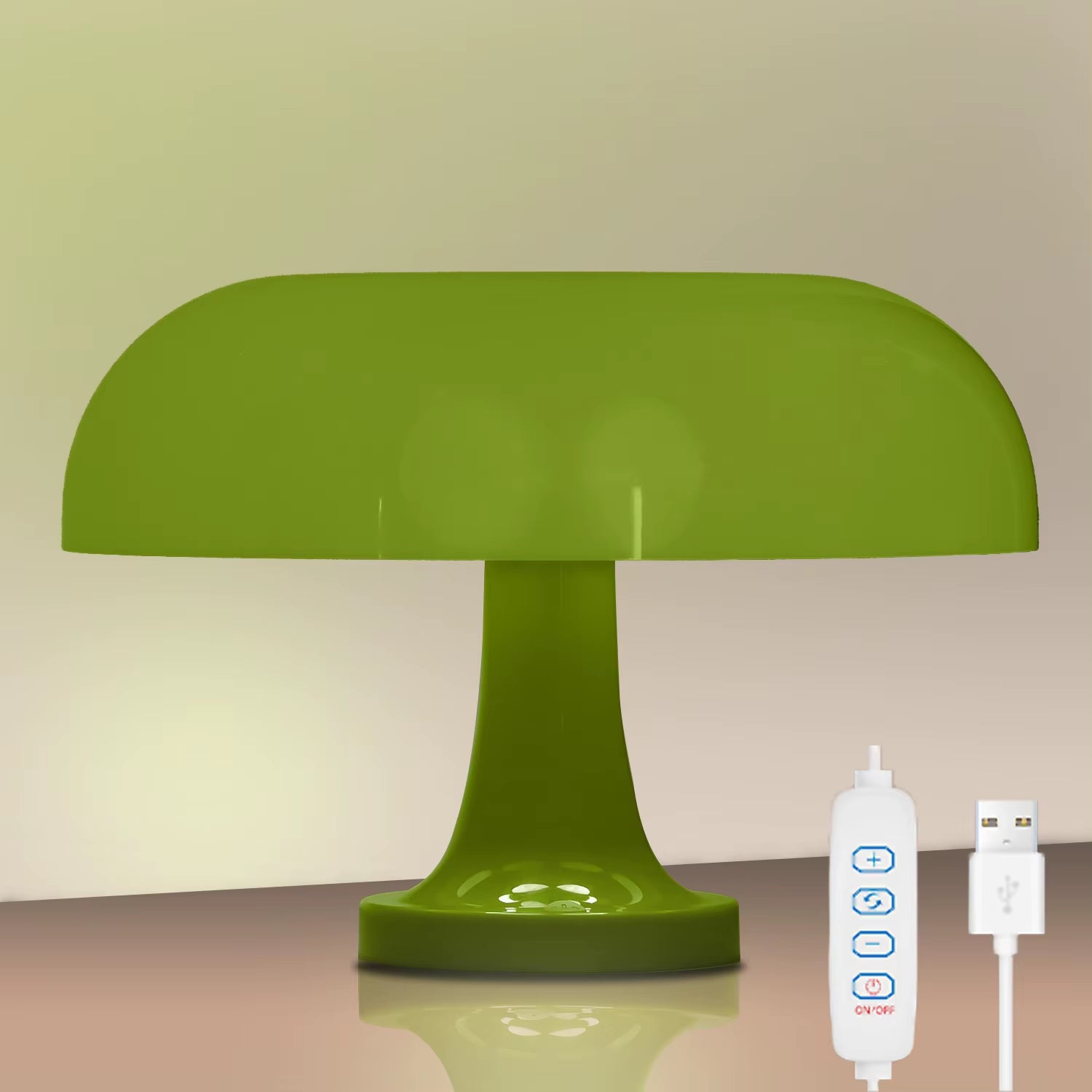Bauhaus Bloom — Mushroom Table Lamp (3-Color Dimming)