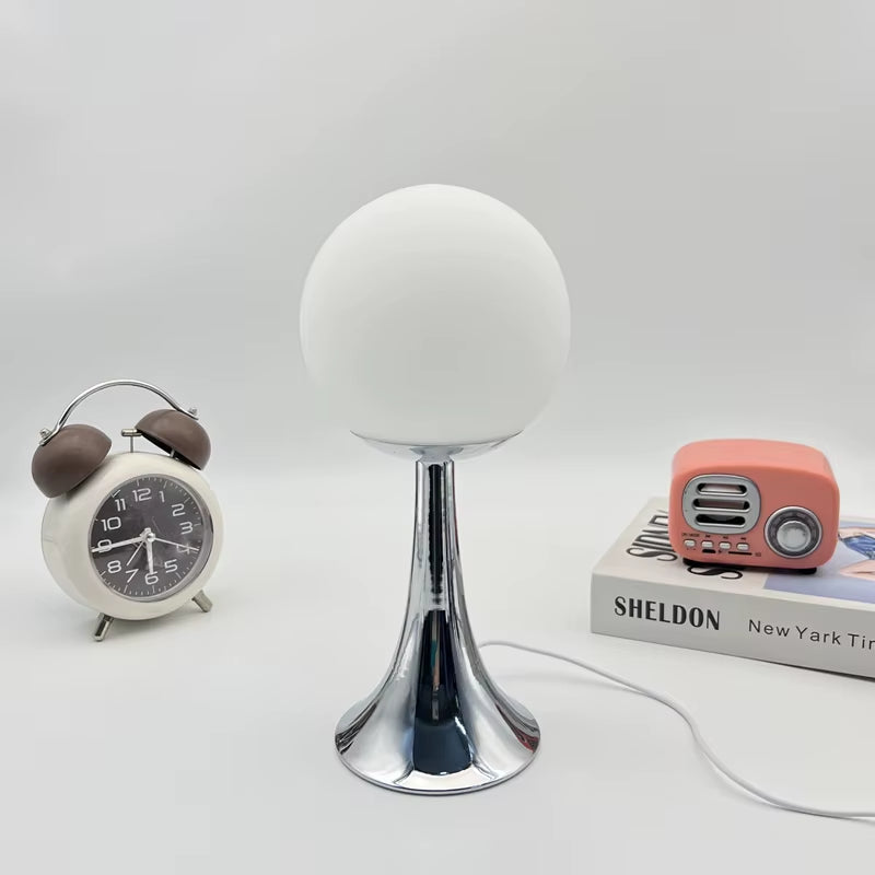 Glow Orb — Glass Round Table Lamp