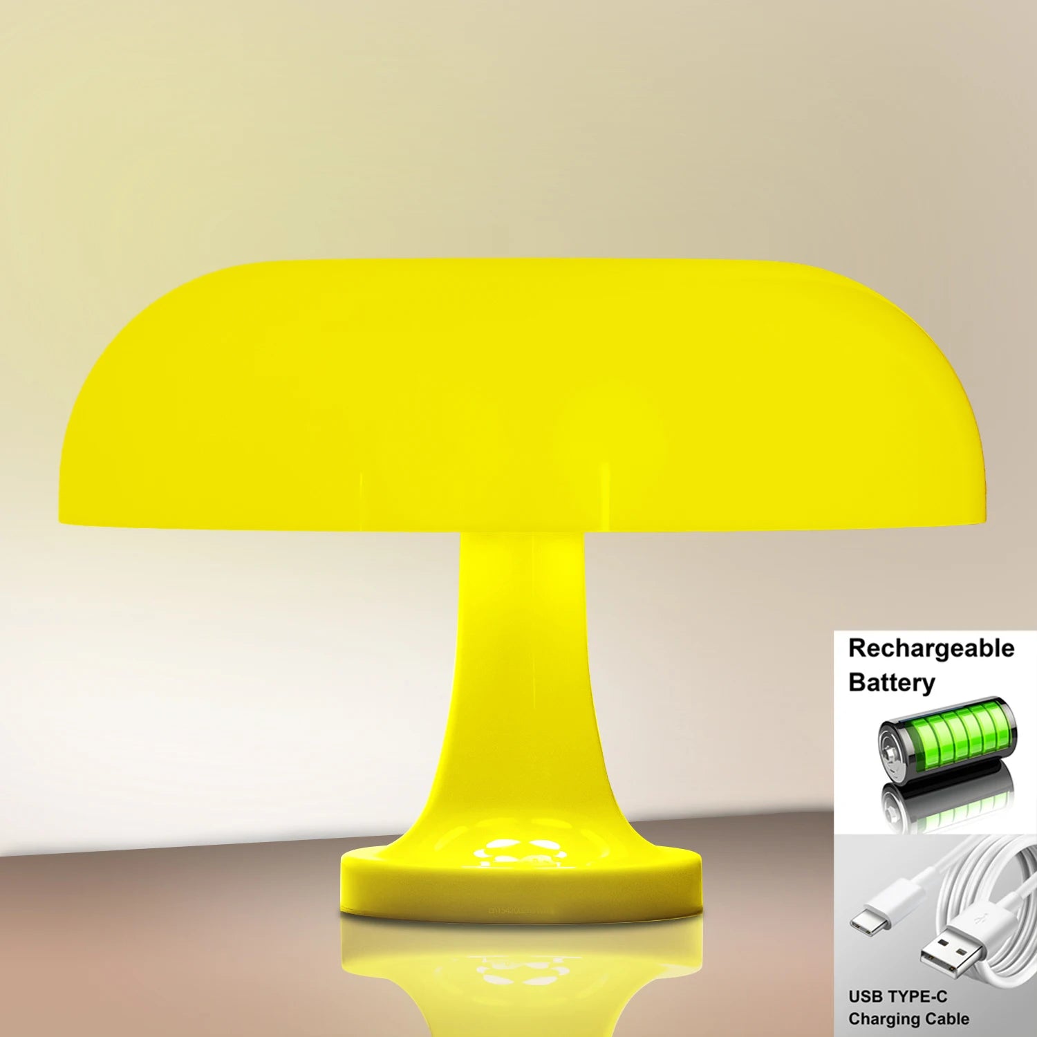 Bauhaus Bloom — Mushroom Table Lamp (3-Color Dimming)