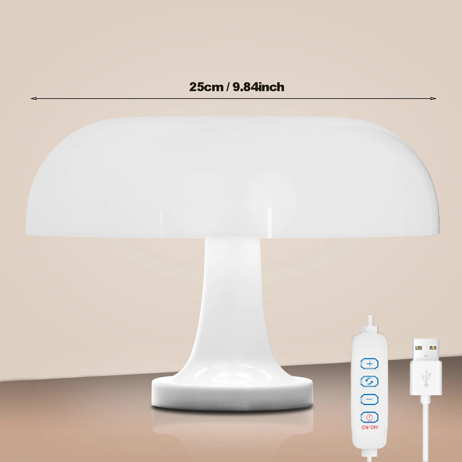 Bauhaus Bloom — Mushroom Table Lamp (3-Color Dimming)