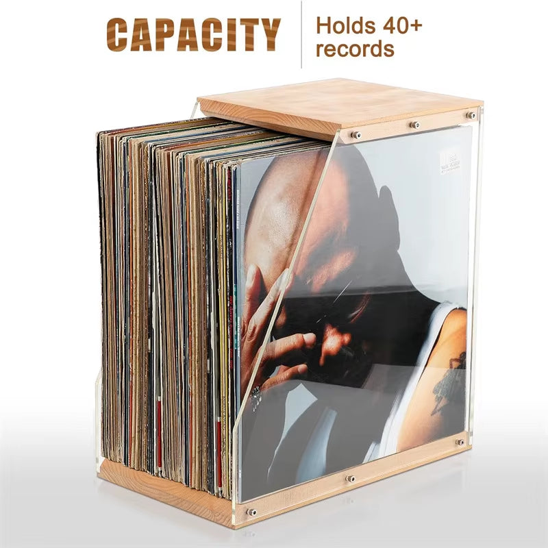 Record Rest — Wooden + Acrylic Vinyl Display Rack