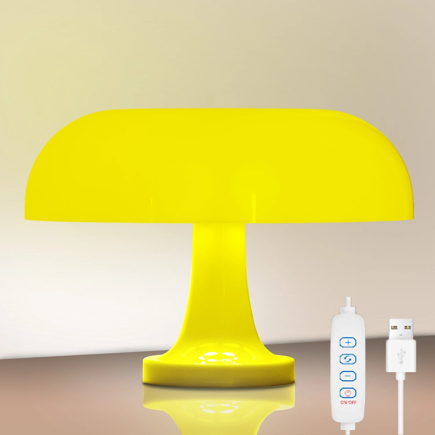 Bauhaus Bloom — Mushroom Table Lamp (3-Color Dimming)
