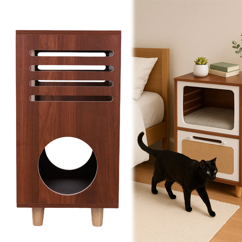 Channel Nap — Retro TV Cat Side Table & Hideaway