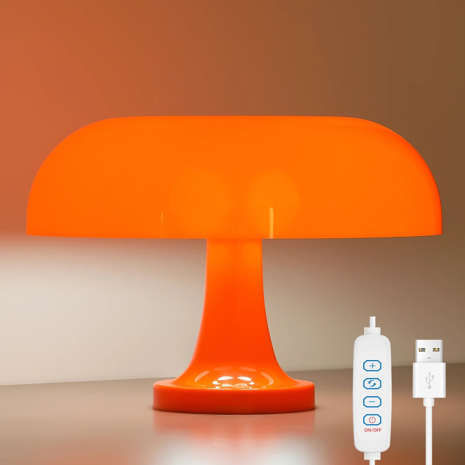 Bauhaus Bloom — Mushroom Table Lamp (3-Color Dimming)