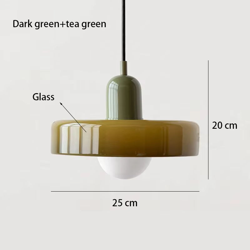 Bauhaus Halo — Nordic Glass Pendant Light