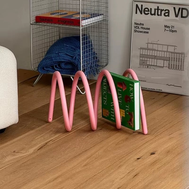 Modern Nordic Bookcase Organizer – Minimalist Tabletop Book Rack for Living Room, Desktop Storage Shelf, Corner Bookshelf