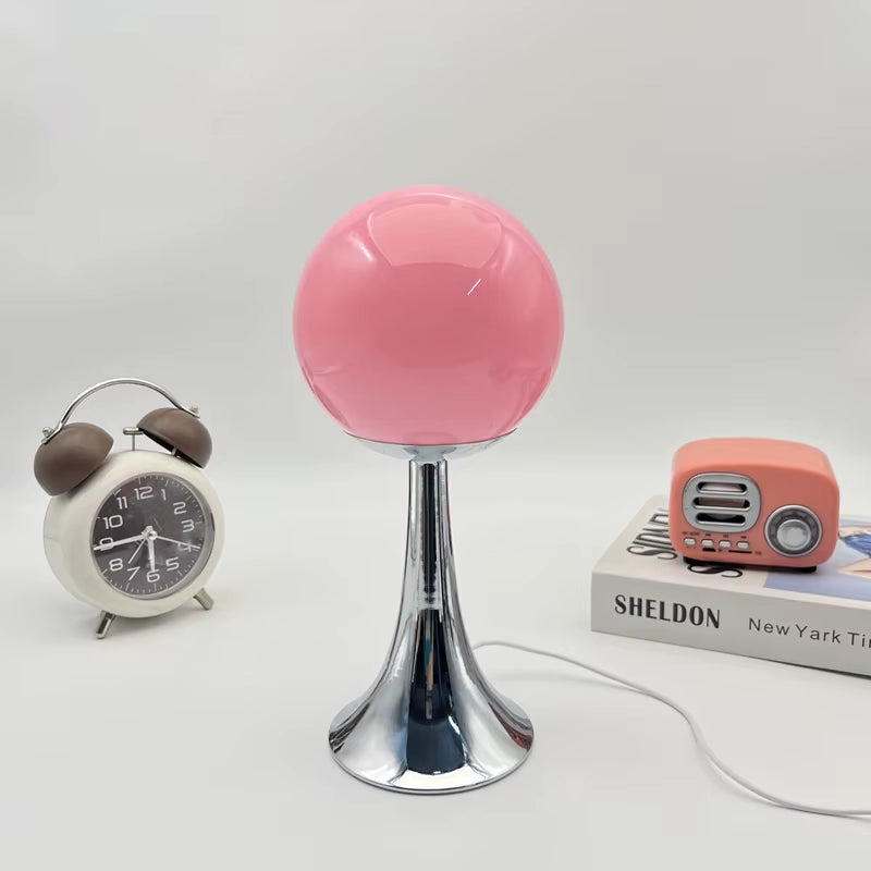 Glow Orb — Glass Round Table Lamp