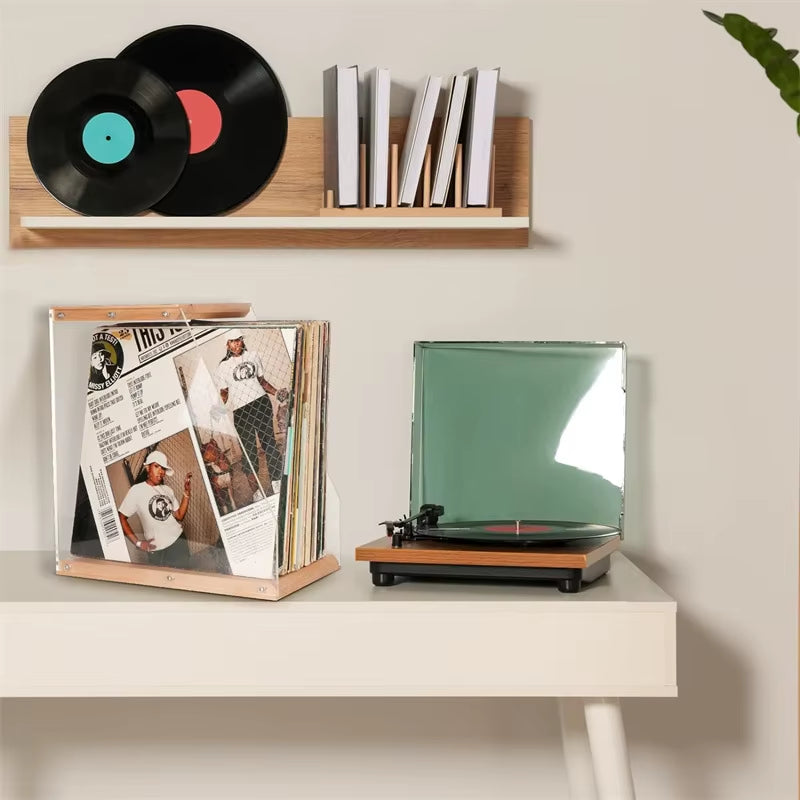 Record Rest — Wooden + Acrylic Vinyl Display Rack