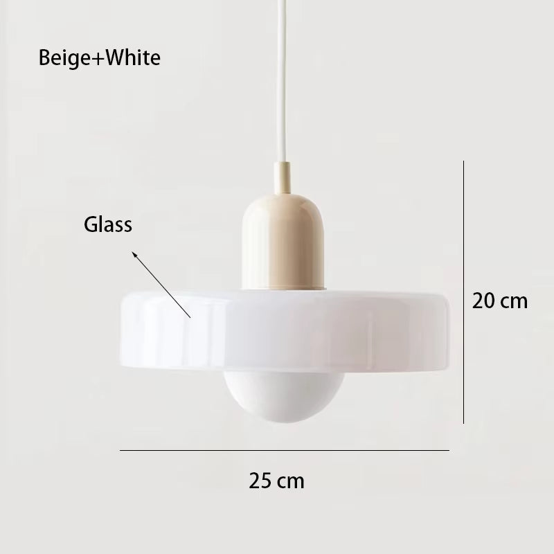 Bauhaus Halo — Nordic Glass Pendant Light