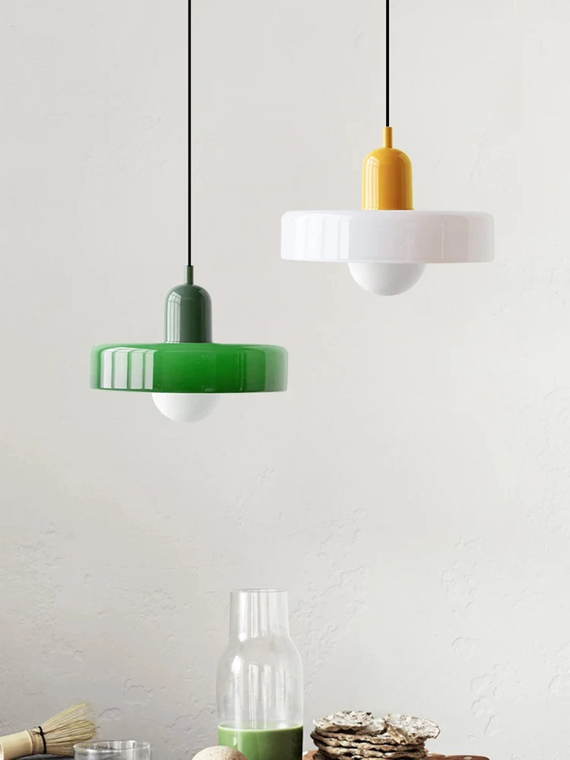 Bauhaus Halo — Nordic Glass Pendant Light