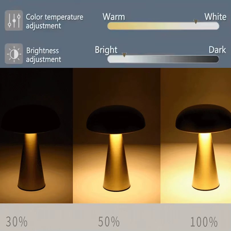 Afterlight — Touch-Activated Mushroom Table Lamp