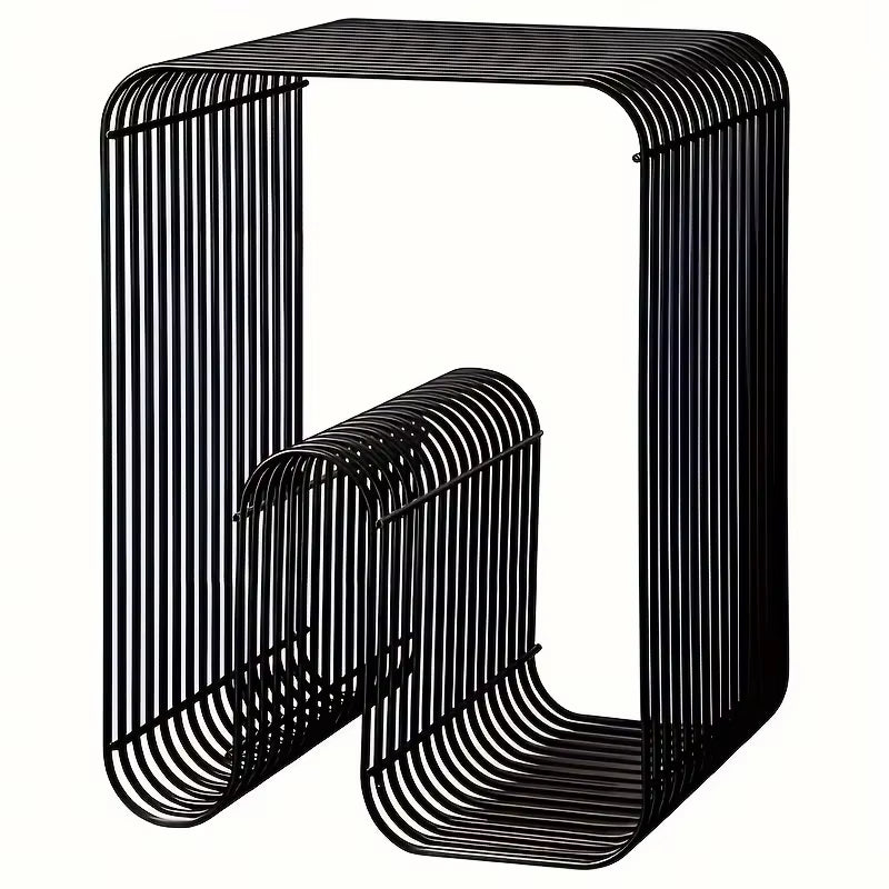 Side Stack — Scandinavian Metal Side Table + Magazine Rack