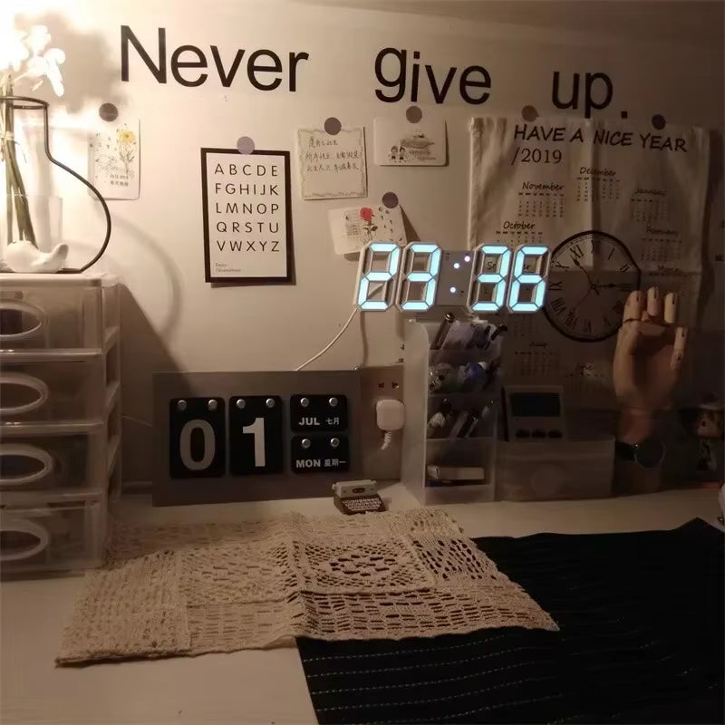 After Hours — LED Digital Wall Clock with Night Mode