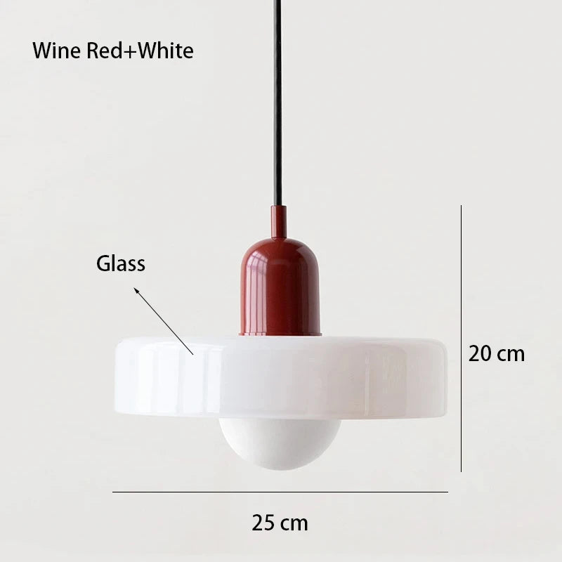 Bauhaus Halo — Nordic Glass Pendant Light