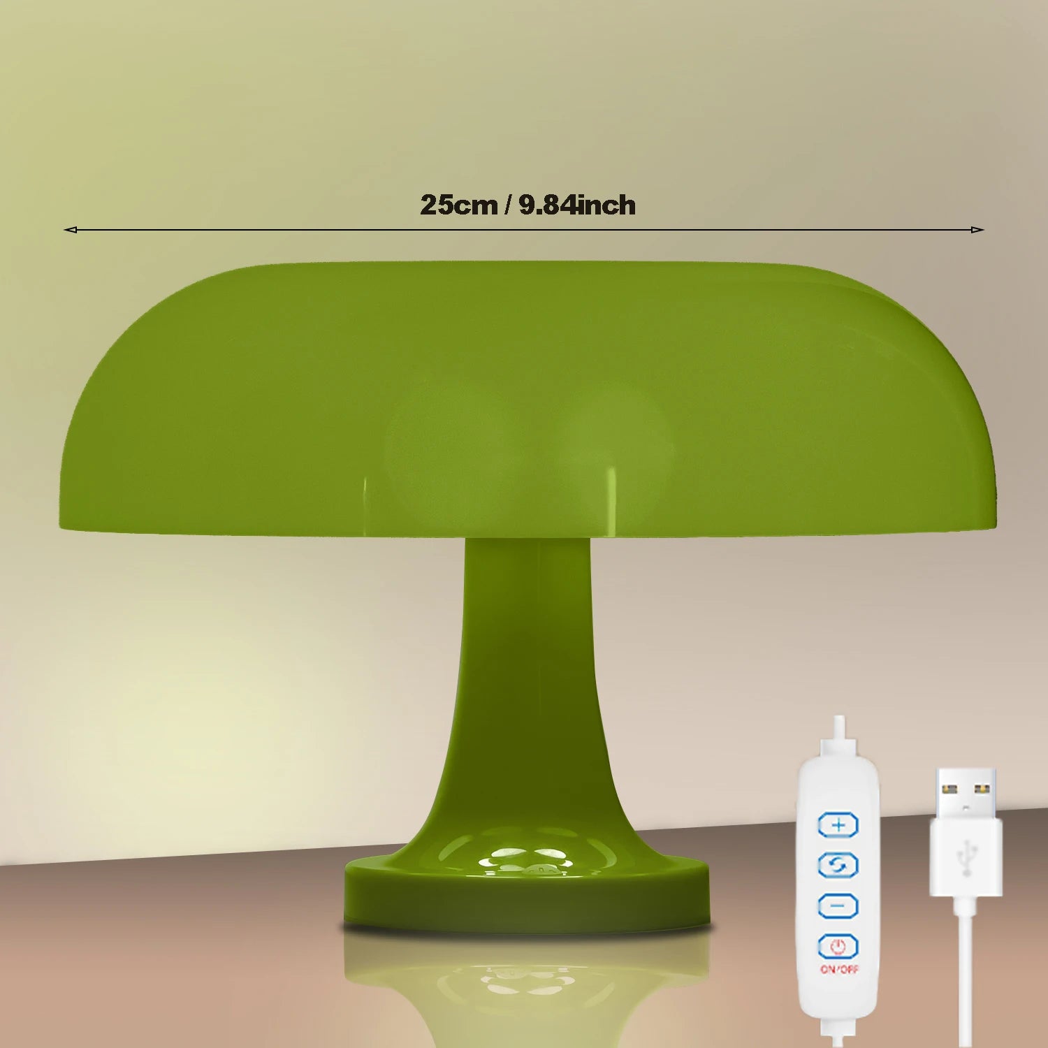 Bauhaus Bloom — Mushroom Table Lamp (3-Color Dimming)