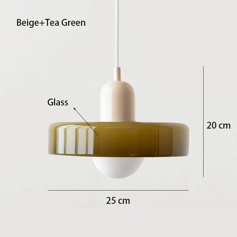 Bauhaus Halo — Nordic Glass Pendant Light