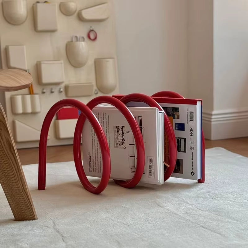 Modern Nordic Bookcase Organizer – Minimalist Tabletop Book Rack for Living Room, Desktop Storage Shelf, Corner Bookshelf