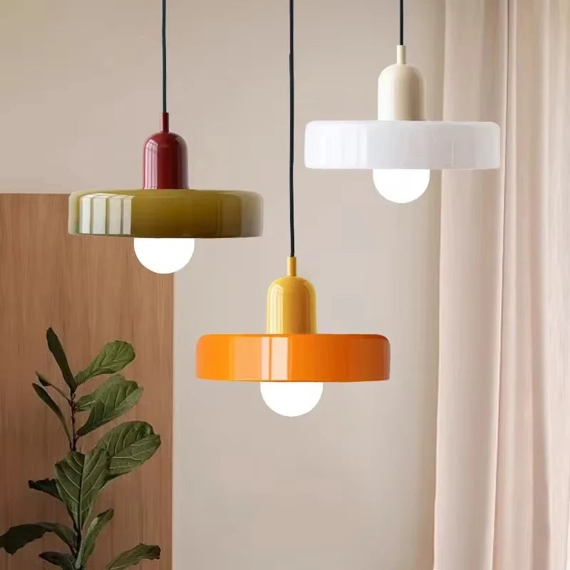 Bauhaus Halo — Nordic Glass Pendant Light